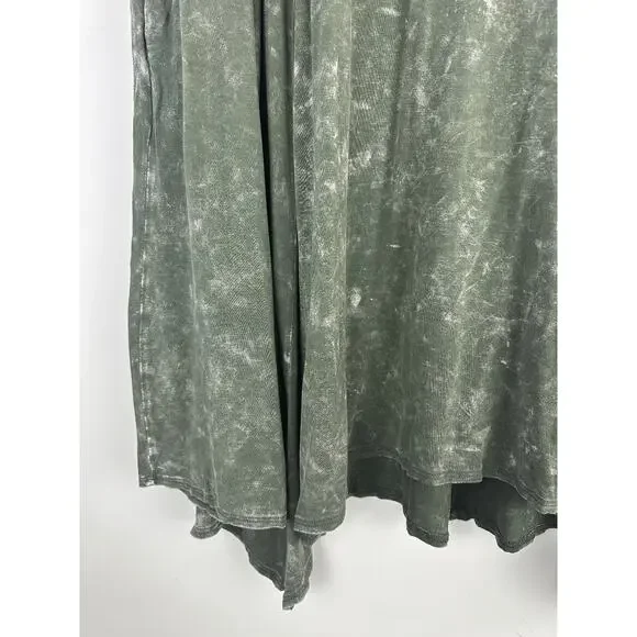 Torrid Handkerchief Mini Skirt Super Soft Washed Olive Plus Size 3 3X Grunge - Picture 5 of 11